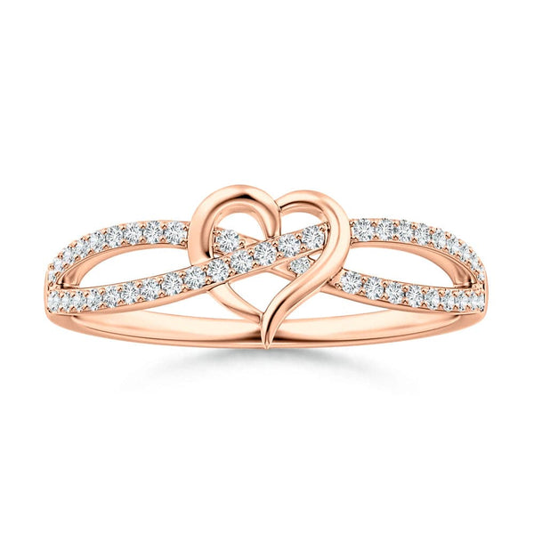 Lab Grown Diamond Infinity Heart Promise Ring