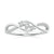 Infinity Twisted Band Three Stone Lab Grown Diamond Promise Ring