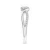 Infinity Twisted Band Three Stone Lab Grown Diamond Promise Ring