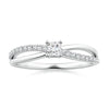 Princess Cut Lab Grown Diamond Split Shank Promise Ring