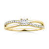 Princess Cut Lab Grown Diamond Split Shank Promise Ring