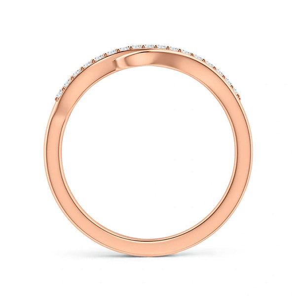 Lab Grown Diamond Swirl Twist Promise Ring