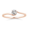 Classic Solitaire Round Lab Grown Diamond Twist Promise Ring