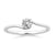 Classic Solitaire Round Lab Grown Diamond Twist Promise Ring