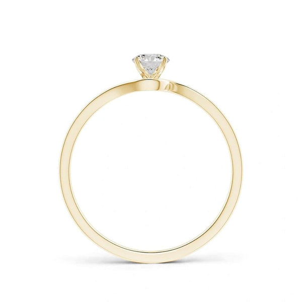 Classic Solitaire Round Lab Grown Diamond Twist Promise Ring