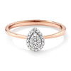 Pear Cluster Lab Grown Diamond Promise Ring