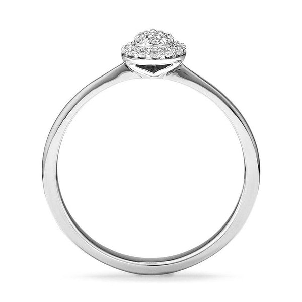 Pear Cluster Lab Grown Diamond Promise Ring