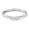 Three Stone Round Brilliant and Oval Cut Lab Grown Diamond Promise Ring