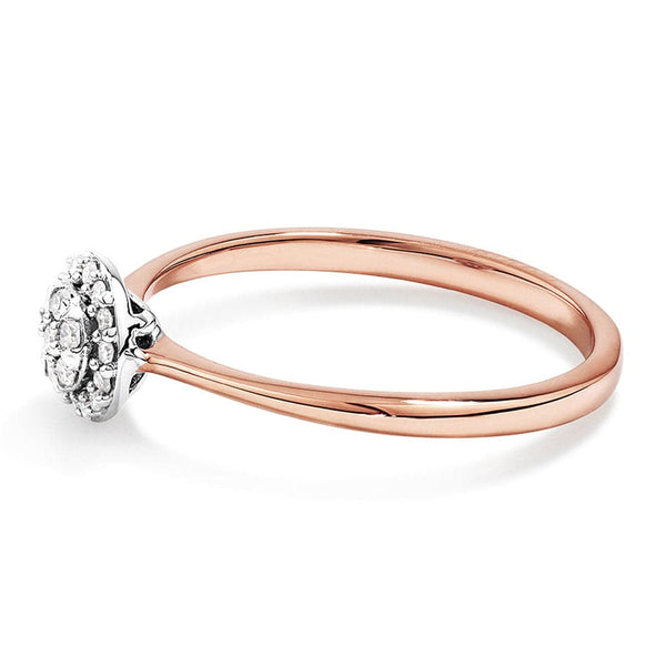 Round Cluster Lab Grown Diamond Promise Ring