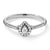 Halo Pear Shaped Lab Grown Diamond Promise Ring