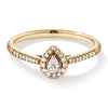 Halo Pear Shaped Lab Grown Diamond Promise Ring