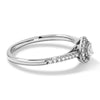 Halo Pear Shaped Lab Grown Diamond Promise Ring