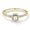 Halo Emerald Cut Lab Grown Diamond Promise Ring