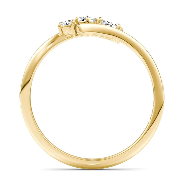 Mixed Cut Three Stone Lab Grown Diamond Promise Ring