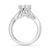 Heart Shaped Moissanite Twisted Band Engagement Ring with Hidden Accents