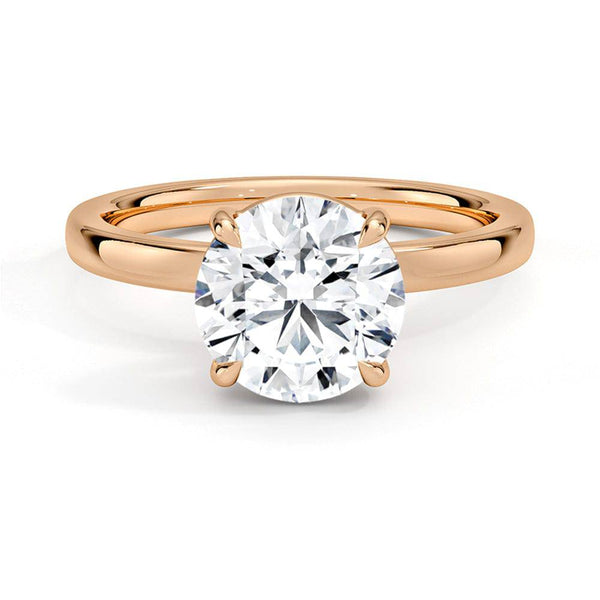 Classic Round Solitaire Brilliant Moissanite Engagement Ring