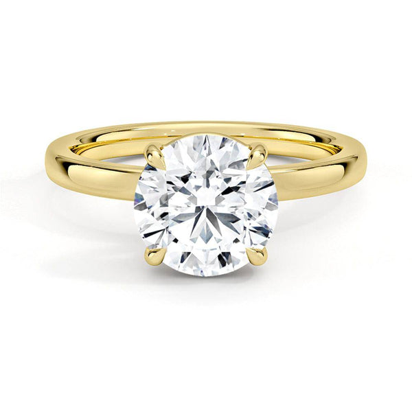 Classic Round Solitaire Brilliant Moissanite Engagement Ring