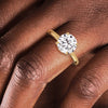 Classic Round Solitaire Brilliant Moissanite Engagement Ring