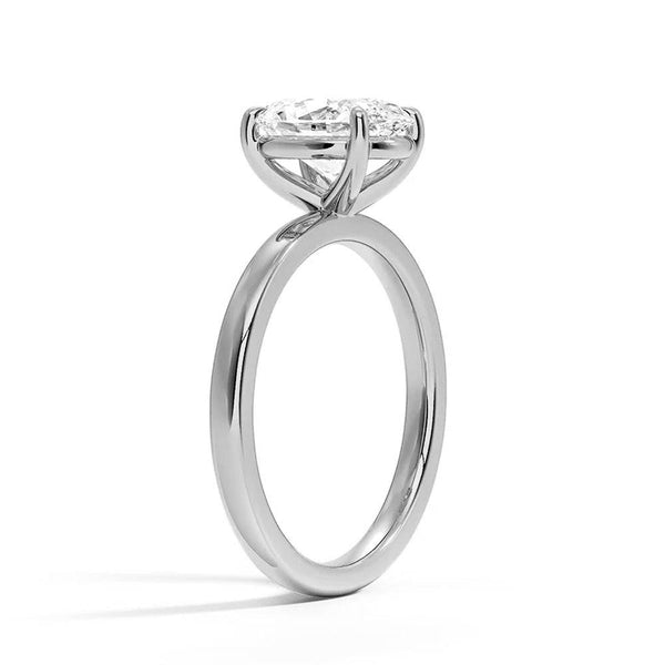 Classic Solitaire Oval Cut Moissanite Engagement Ring