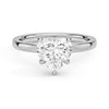 Classic Solitaire Heart Shaped Moissanite Engagement Ring