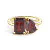 Toi et Moi Personalized Garnet Birthstone Anniversary Ring