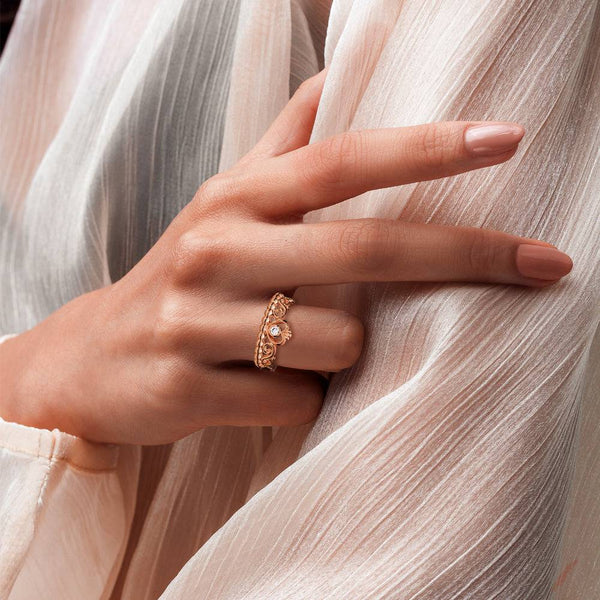 Lab Grown Diamond Crown Promise Ring