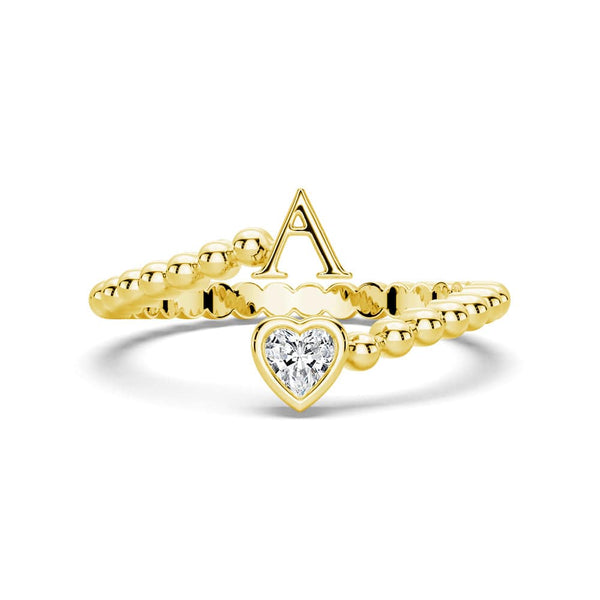 Lab Grown Diamond Personalized Initial Promise Ring