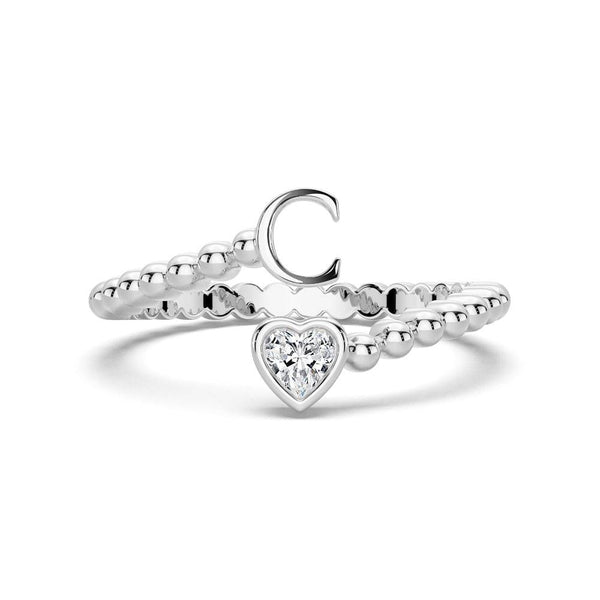 Lab Grown Diamond Personalized Initial Promise Ring