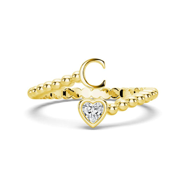 Lab Grown Diamond Personalized Initial Promise Ring