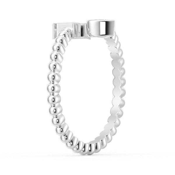 Lab Grown Diamond Personalized Initial Promise Ring