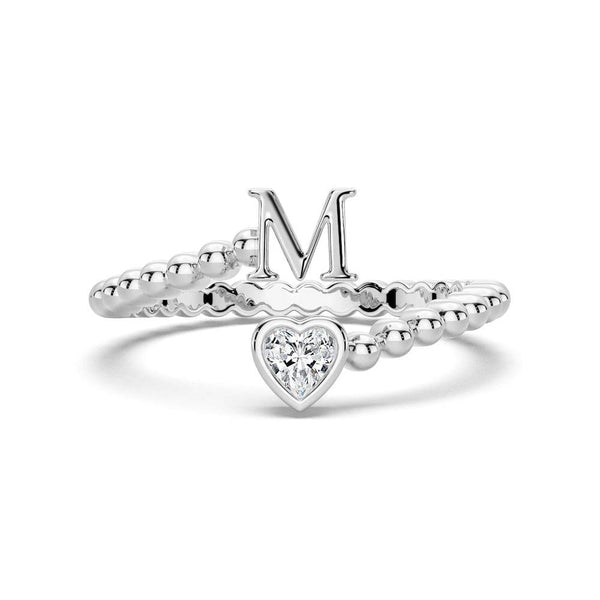 Lab Grown Diamond Personalized Initial Promise Ring