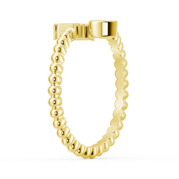 Lab Grown Diamond Personalized Initial Promise Ring