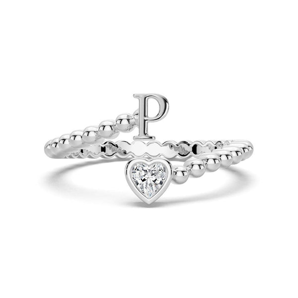 Lab Grown Diamond Personalized Initial Promise Ring