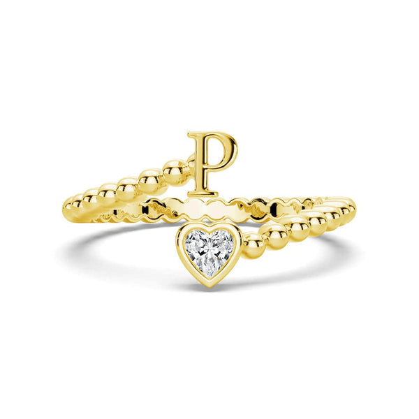 Lab Grown Diamond Personalized Initial Promise Ring