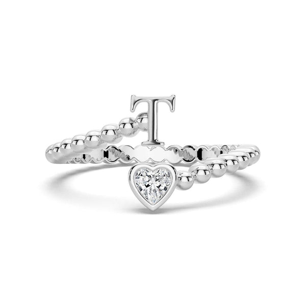 Lab Grown Diamond Personalized Initial Promise Ring