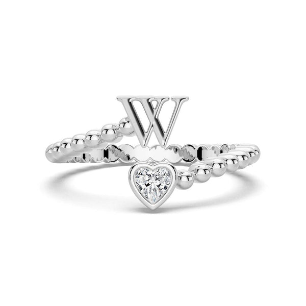 Lab Grown Diamond Personalized Initial Promise Ring