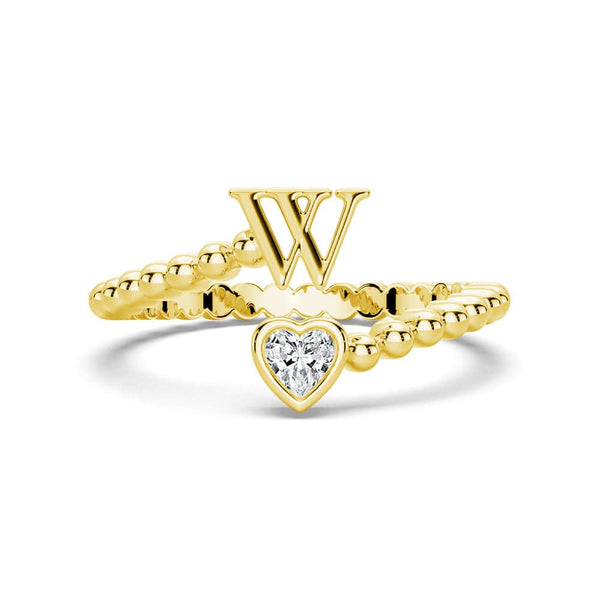 Lab Grown Diamond Personalized Initial Promise Ring