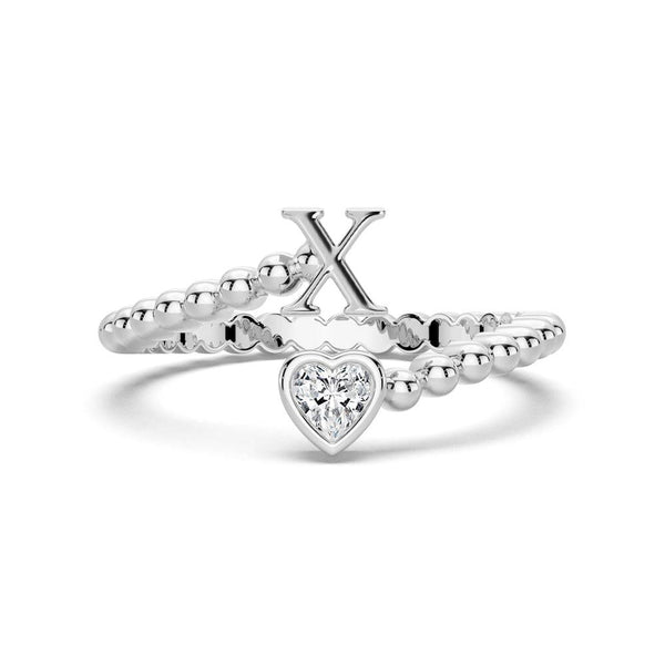 Lab Grown Diamond Personalized Initial Promise Ring