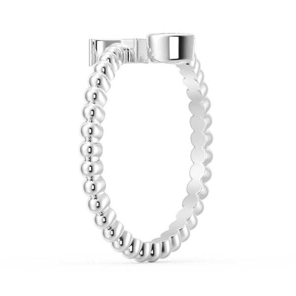 Lab Grown Diamond Personalized Initial Promise Ring