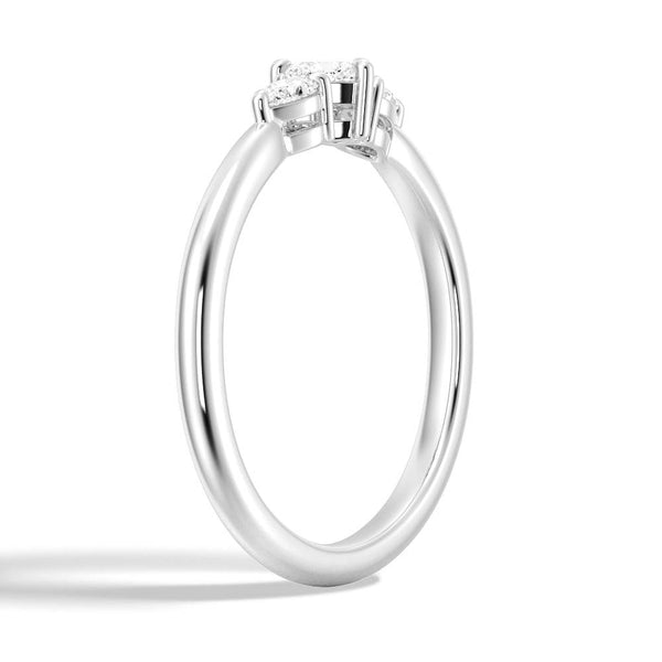 True Love Heart and Pear Lab Grown Diamond Promise Ring
