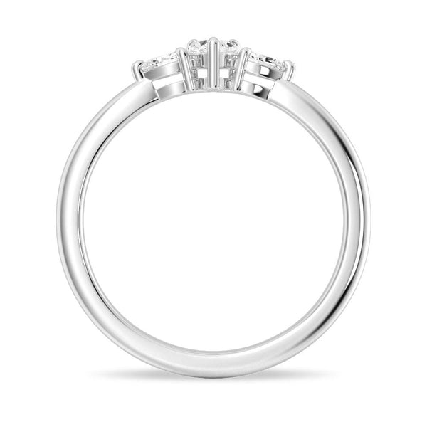 True Love Heart and Pear Lab Grown Diamond Promise Ring