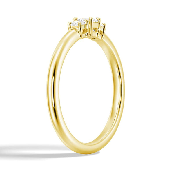 True Love Emerald Cut Lab Grown Diamond Promise Ring