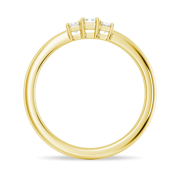 True Love Emerald Cut Lab Grown Diamond Promise Ring