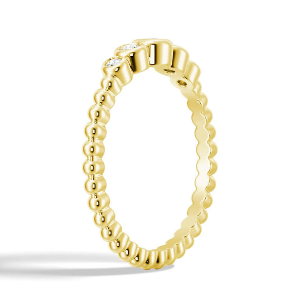 Beaded Lab Grown Diamond 5 Stone Promise Ring