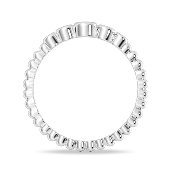 Beaded Lab Grown Diamond 5 Stone Promise Ring