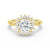 Vintage Inspired Round Halo Engagement Ring