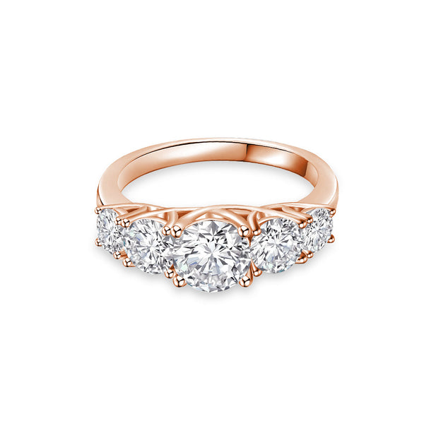 Classic Five Stone Anniversary Band