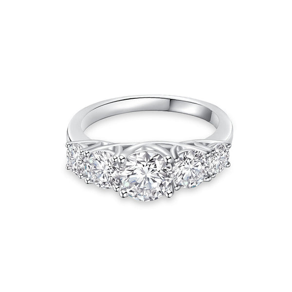 Classic Five Stone Anniversary Band