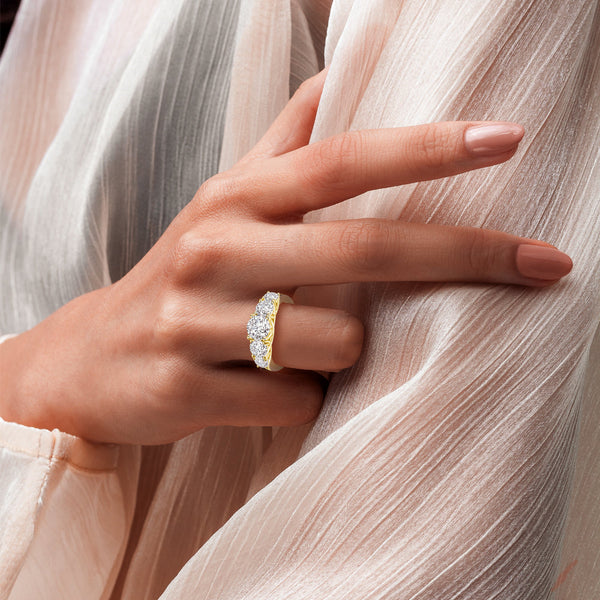 Classic Five Stone Anniversary Band