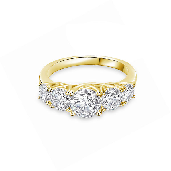 Classic Five Stone Anniversary Band